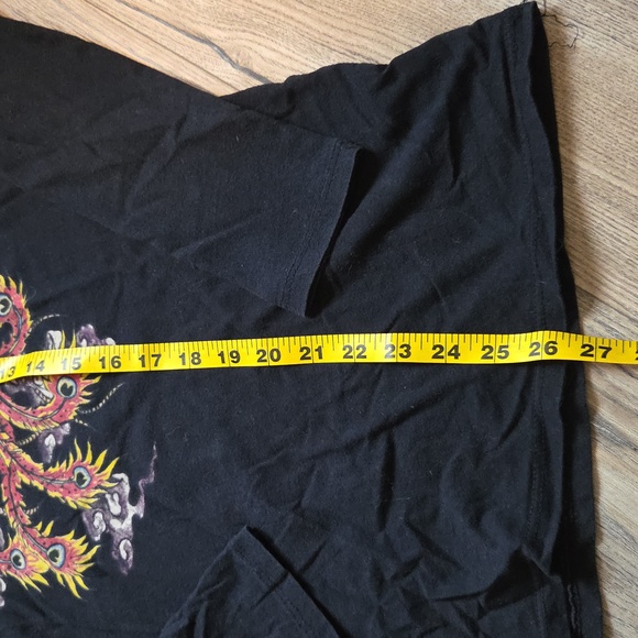 Vintage Ed Hardy Black Shirt with Graphic Design by Christian Audigier - Picture 6 of 7